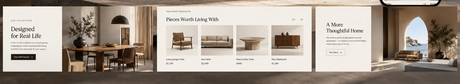 ATELIER collections and featured products detail